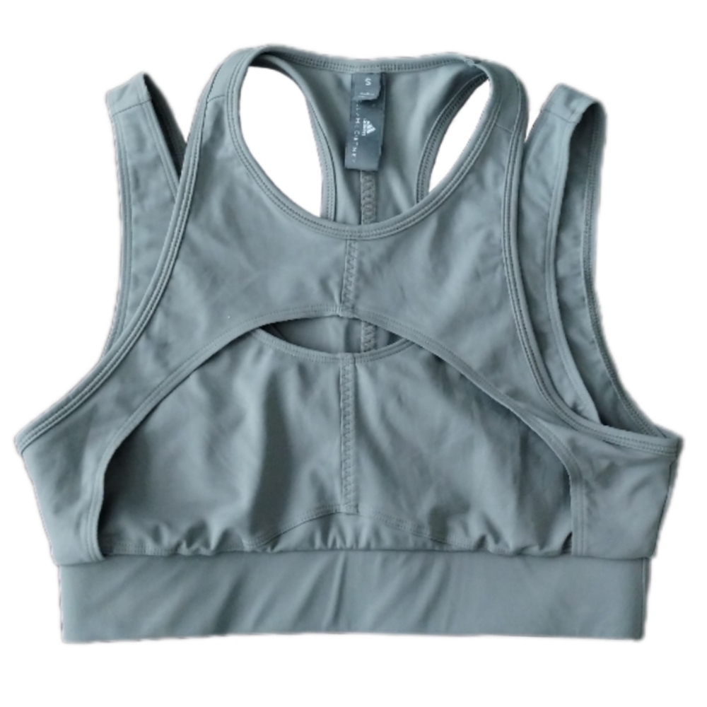 Adidas x Stella McCartney Grey Double Strap Sports Bra S - Picture 7 of 7